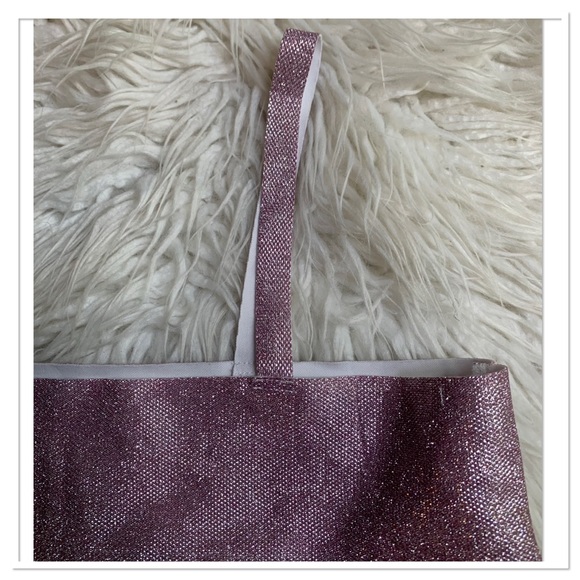 Cape Clique Metallic Crop Top Pink Shimmery Size 6 New - Picture 2 of 6